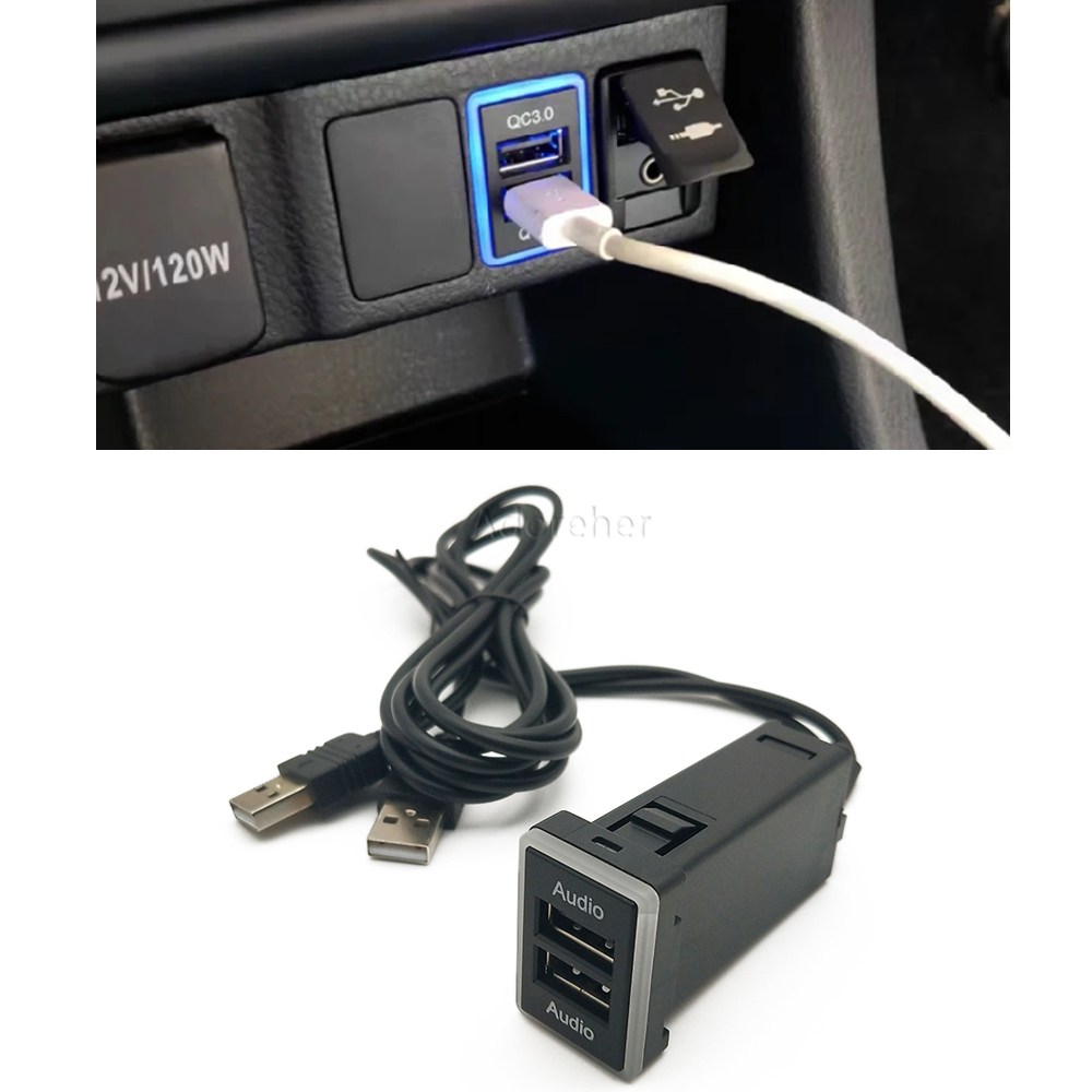 Audio Music Car - Car Double USB Port Adapter USB