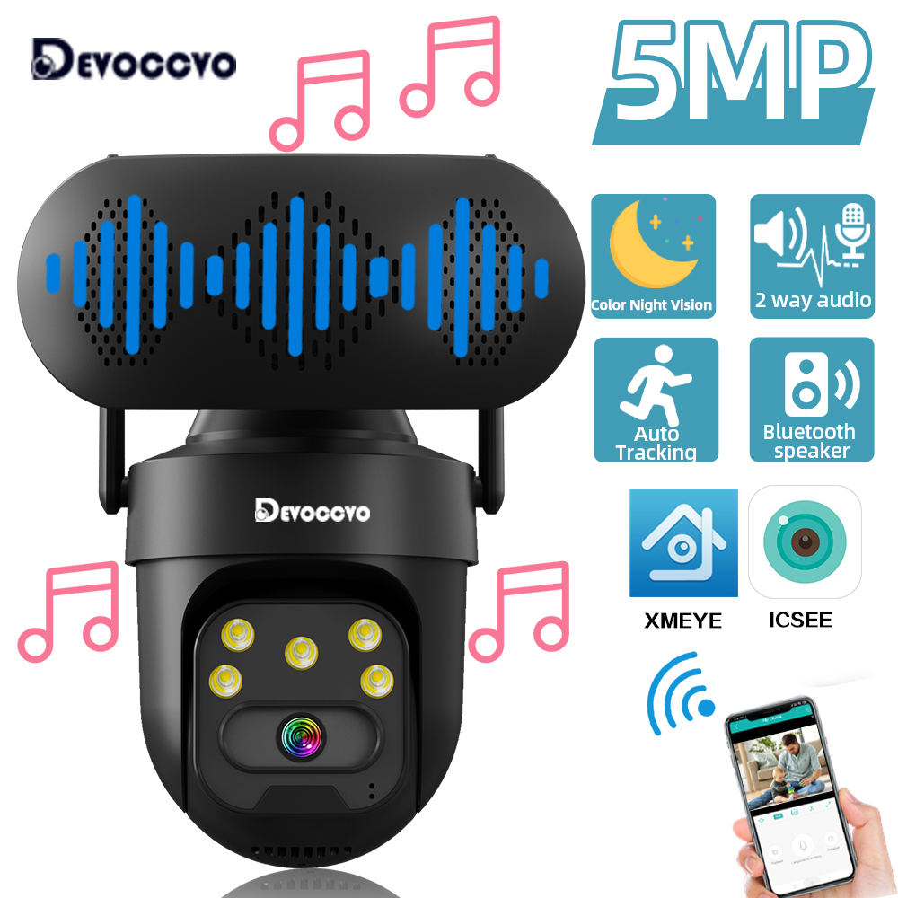 Audiovision Music Player - ICSEE 5MP WiFi PTZ IP Camera