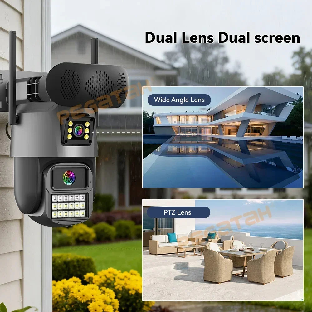 8MP Outdoor Security Camera wi - Audiovision Music Player reseña y precio