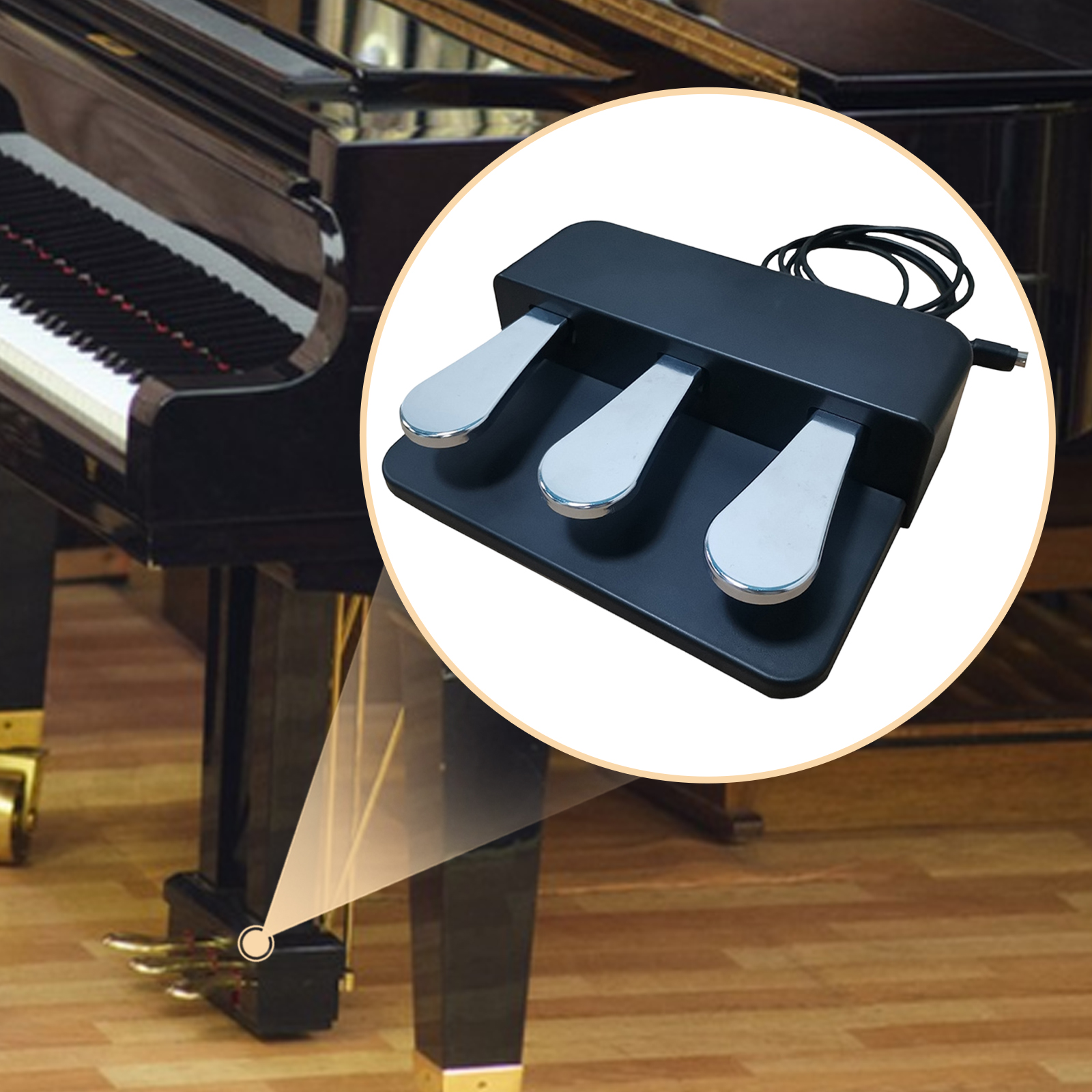 3 Pedal Unit Soft Sostenuto Su - Piano Sustain Pedal reseña y precio