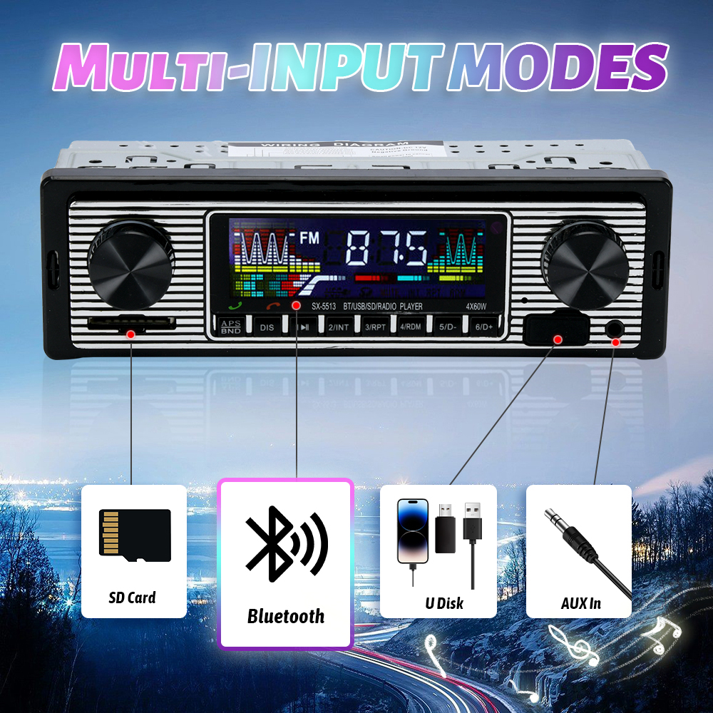 Vintage Car Radio Vehicle Inte - Audio Music Car reseña y precio