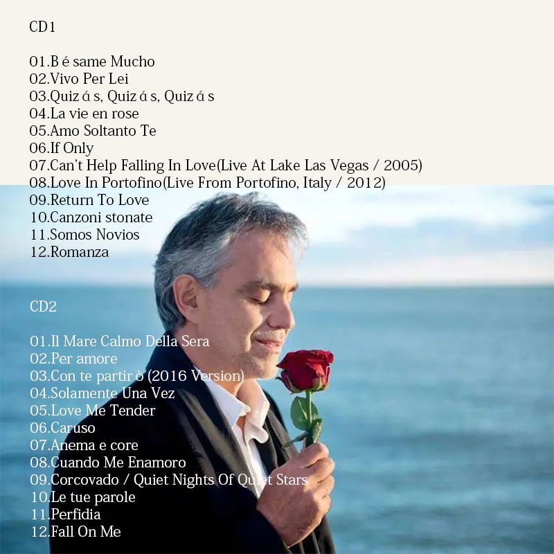 Andrea Bocelli My Love Songs C - Audio Music New Song reseña y precio