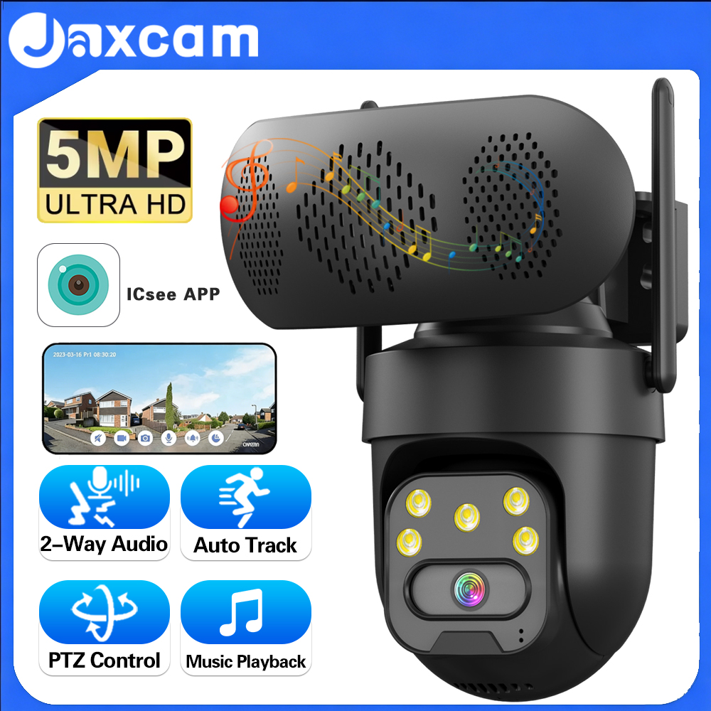 5MP HD WiFi IP Camera with Mus - Audiovision Music Player reseña y precio