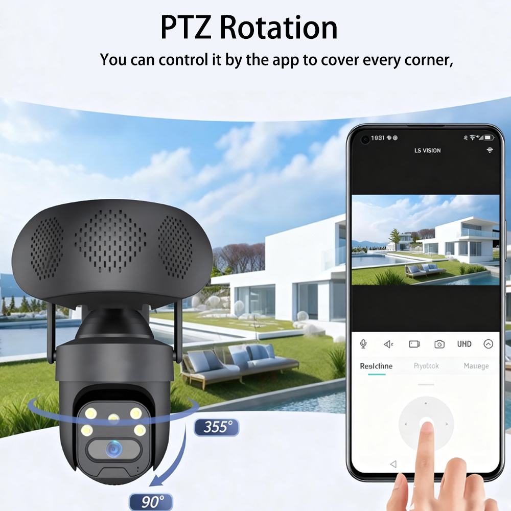 5MP HD WiFi IP Camera with Mus - Audiovision Music Player reseña y precio