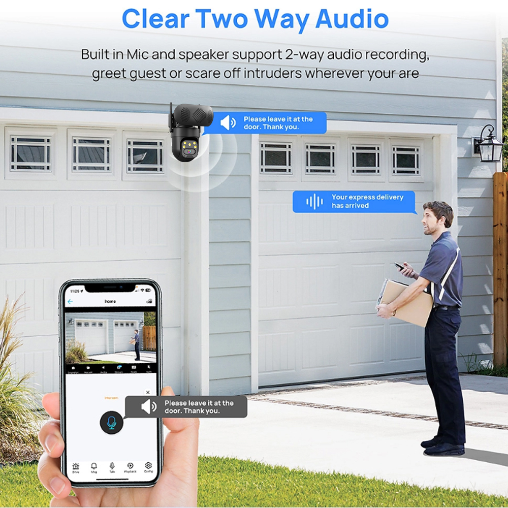5MP HD WiFi IP Camera with Mus - Audiovision Music Player reseña y precio