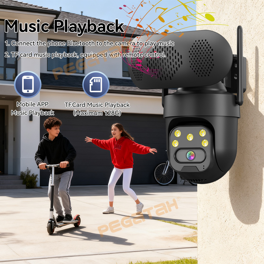 8MP WiFi IP Camera with Music  - Audiovision Music Player reseña y precio