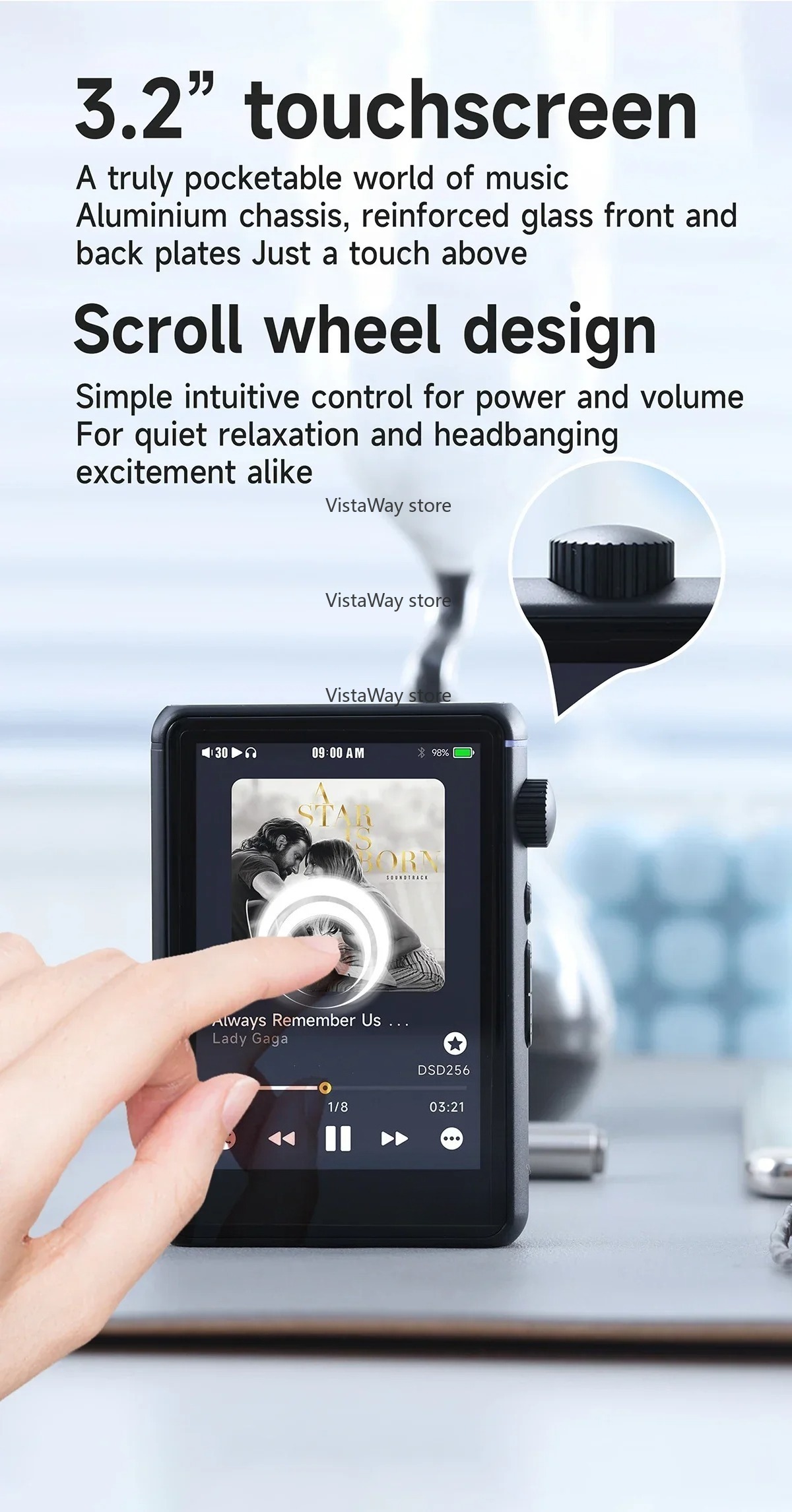 Bluetooth WiFi Music Player MP - Audio Music Web reseña y precio