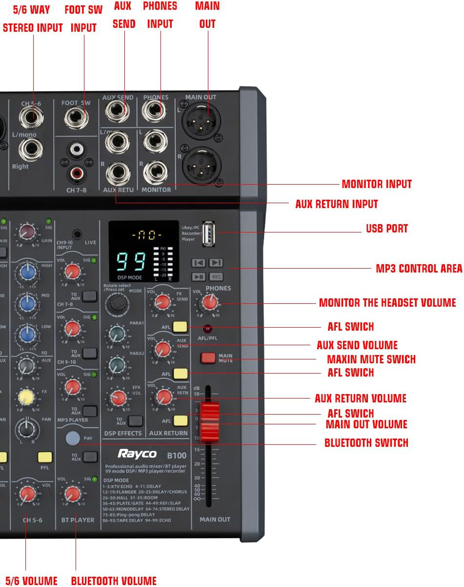 Professional  99DSP Effect Mix - Audio Music Effect reseña y precio