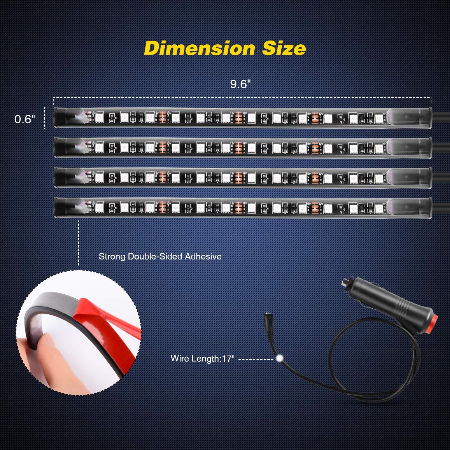 Nilight - TR-06 4PCS 48 LED In - Audio Music Light reseña y precio