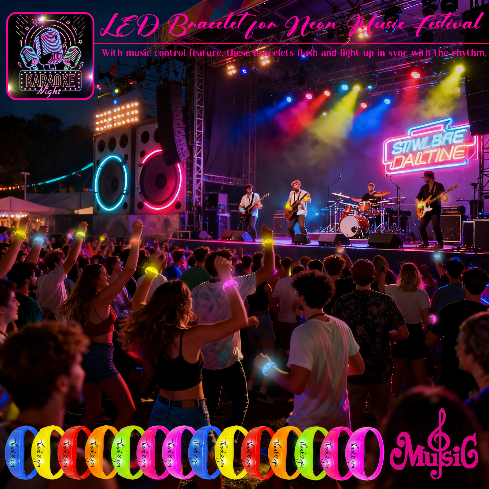 20-200Pcs Music And Sound Acti - Audio Music Light reseña y precio