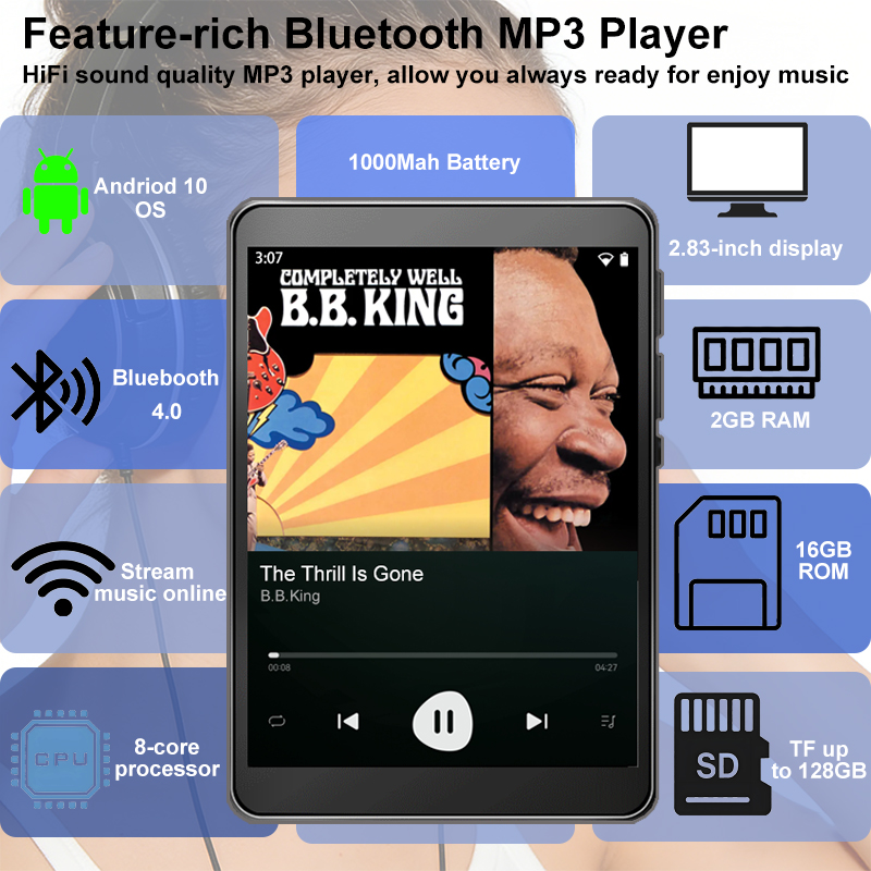 WiFi MP3 Player Andriod 10 Spo - Audio Music Free Download reseña y precio